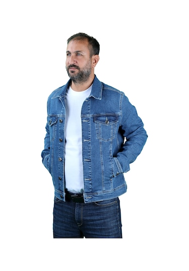 Balins Erkek Denım Mavi Kot Ceket Mavi