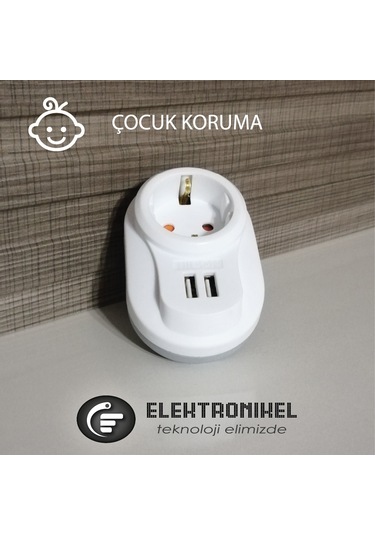 Nilson Akıllı Priz - Akım Koruma, Çocuk Koruma, USB Hızlı Şarj