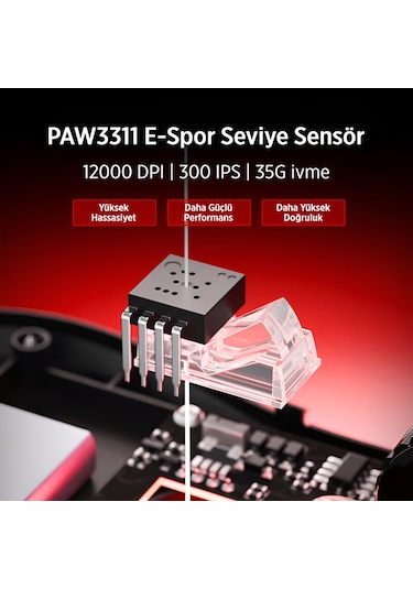 Philips EVNIA Serisi SPK9418 Kablosuz Bluetooth 12000DPI 6 Tuşlu Optik  Oyuncu Mouse