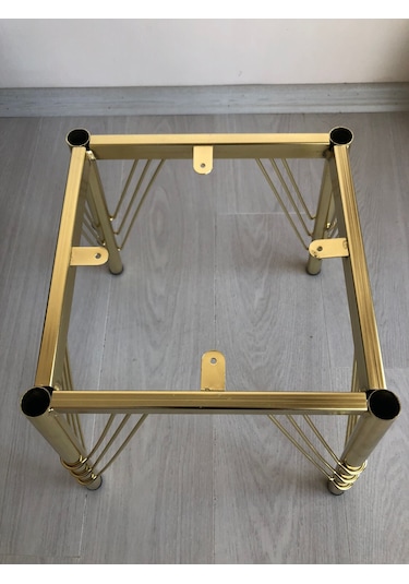 Metal, 40 Cm Gold Kaplama Sandalye Ayağı 2 Adet
