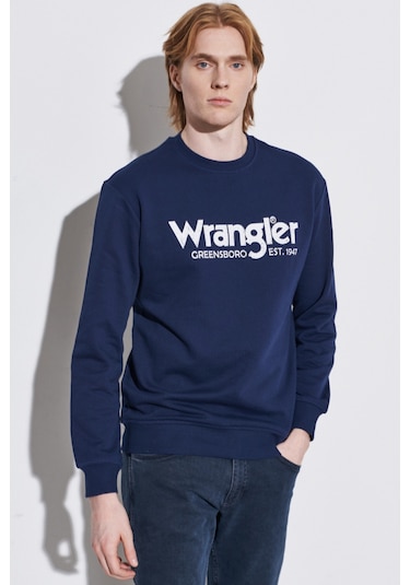 Wrangler Erkek Sweat W212025410 410 LACİVERT Lacivert