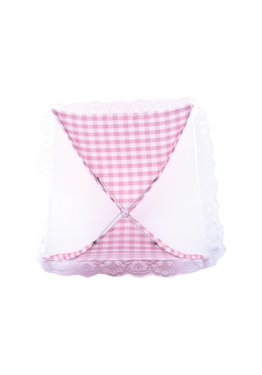 Ximistore9 32x31cm Pembe Küçük Yiyecek Koruması - Metal Ve Mesh Malzeme, İç/ Dış Mekan Kullanımı, Kolay Çekilebilir, Böcek Koruma