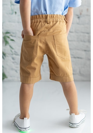 Zeyland Erkek Çocuk Gabardin Düz Şort-camel Camel