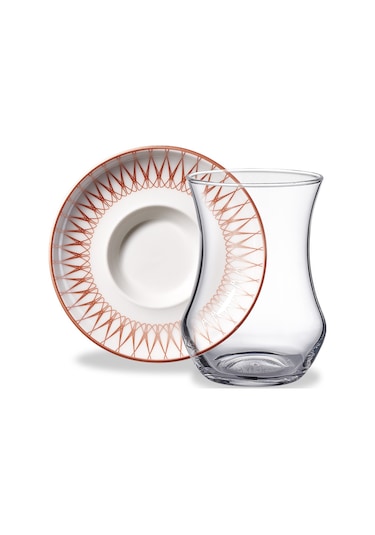 Korkmaz Lorena Collection 12 Parça Çay Bardak Seti A8737-8 Şeffaf