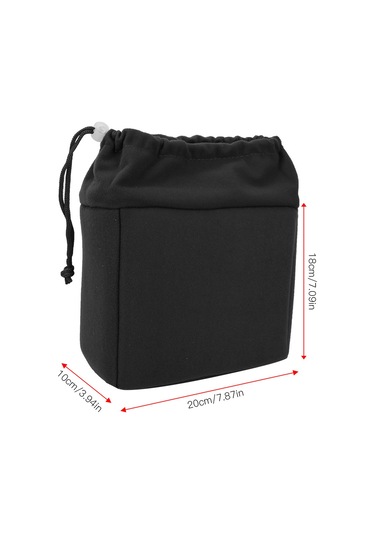 Vkemall Dslr Kamera Ve Objektif İç Çantası - Sert Çarpma Ve Toz Koruma, Su Geçirmez Nilon, Yumuşak Kadife, Çekmeceli Açılış Siyah