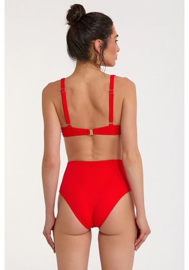Modadua Argento 1475-3028 Kadın Fiyonklu Bikini Takımı Kırmızı