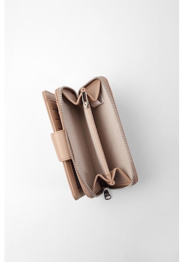 Cengiz Pakel Kadın Orta Boy Cüzdan 65256M Vizon- Vizon