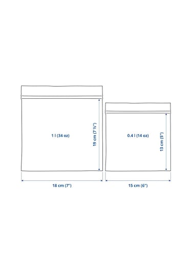 Ikea Istad Kilitlenebilir Buzdolabı  Poşeti - Sarı / Siyah - 60 Adet - 1 L ve 0.4 L