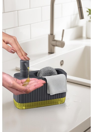 Okyanus Home Coliseum Sıvı Sabunluk Seti Antrasit Antrasit