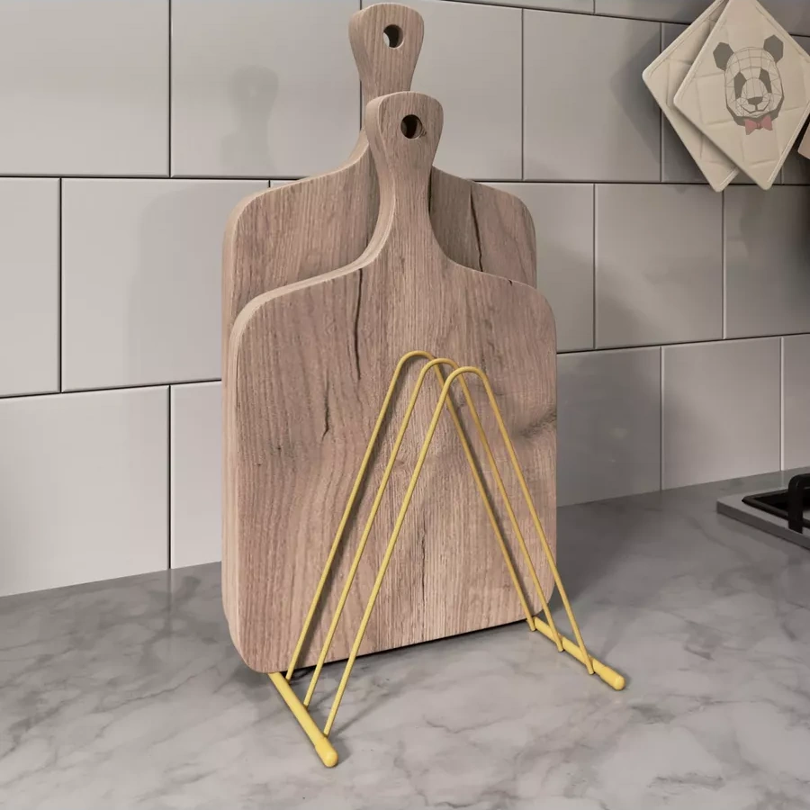 Najdı Mutfağınız İçin Bıçaklık Ve Kesme Tahtası Askısı 253925282 Altın Rengi