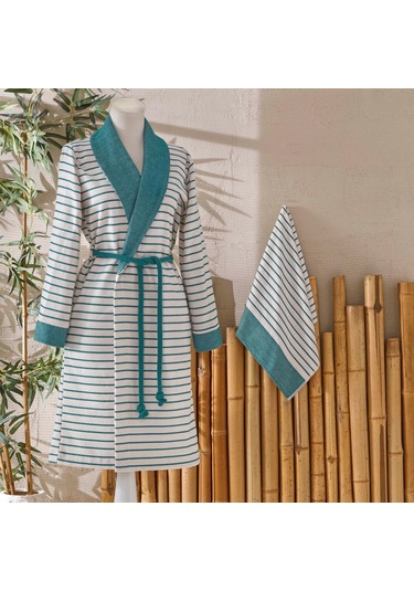 Taç Bambu Dreams Bornoz Set Petrol S/m 000000001500215661 Petrol