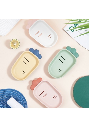 3 Adet Yaratıcı Sevimli Drenaj Çift Katmanlı Ev Tuvalet Sabun Kutusu, Kapaklı Sabunluk Sarı