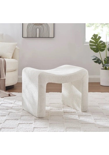 Tokyo Çok Amaçlı Retro Puf Beyaz