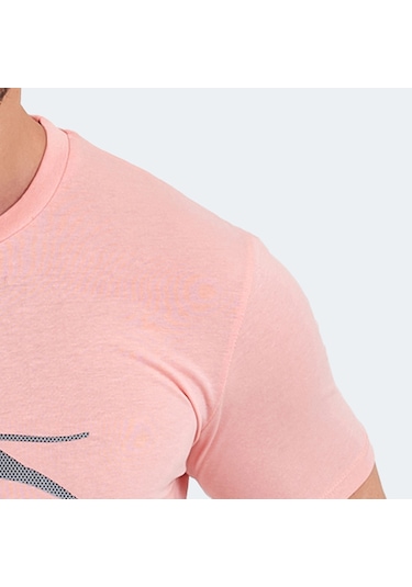 Slazenger SECTOR I Erkek Baskılı Somon Tişört