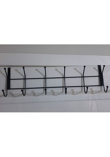 Dione Store 12 Kancalı Kapı Arkası Askı Siyah