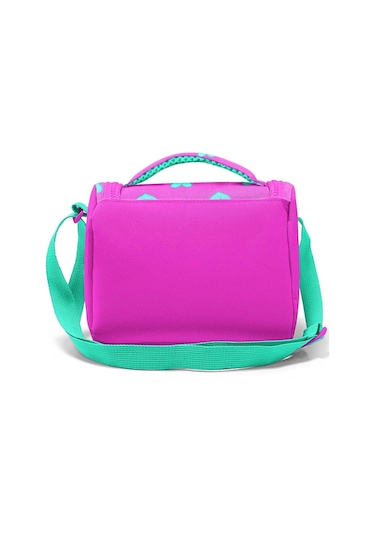 Coral High Kids Neon Pembe Su Yeşili Kalp Desenli Thermo Beslenme Çantası 11806