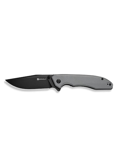 Sencut Sylor Gray G10 Handle Black D2 Blade Kamp Çakı Gri