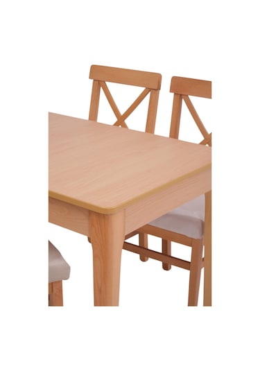 Paris Lak Panel Mdf Otomatik Açılır Mutfak Masası 70x110cm Krem