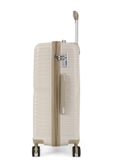 Ççs 5239 Polipropilen Orta Boy Valiz Beyaz-bej Beyaz - Bej