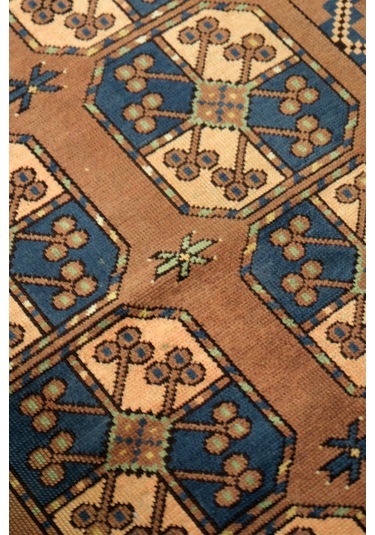 Konya El Dokuma Halı - Yün Üstü Pamuk - Leh1171 Kahverengi