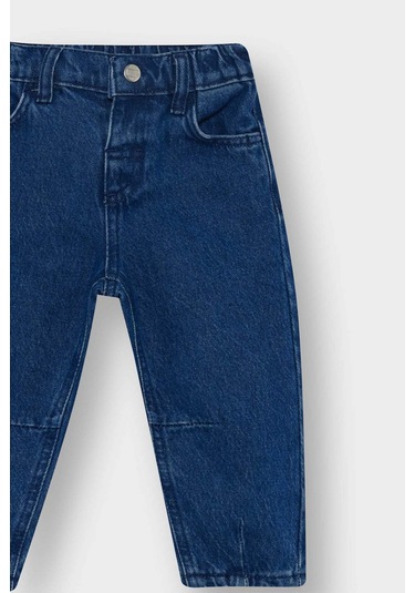 Defacto Erkek Bebek Beli Lastikli Jean Pantolon F3794a525aunm28 Mavi