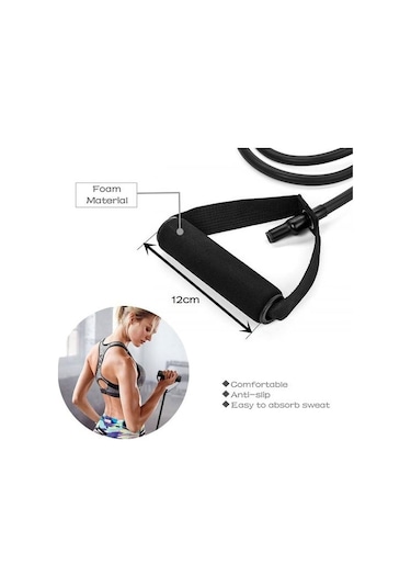 Sarı Yoga Fitness Çekme Halatı 5 Seviye Güç Eğitimi İçin Elastik Direnç Bandı Sarı