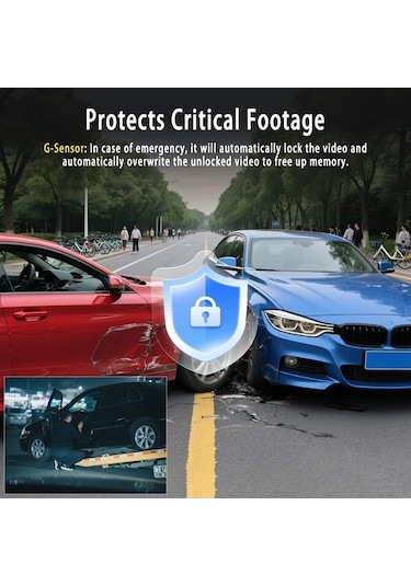 Pazly 360 4 Kanallı Araç Kamerası - 1080p Ön 720p Sol Sağ Arka Gece Görüşlü 4 Lensli