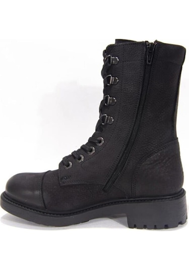 Hammer Jack 102-18354 Kadın Yıkama Nubuk Deri  Bot Siyah