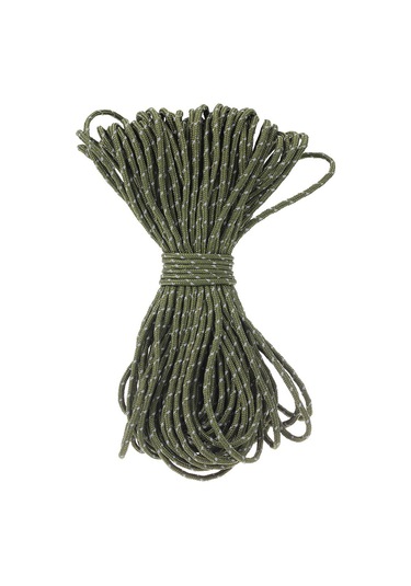 Symbee Kamp Çadır İçin 20m Yansıtıcı Teli, Polipropilen Lif, 25kg Dayanım, Asker Yeşili, Fosforlu Görünürlük Yeşil