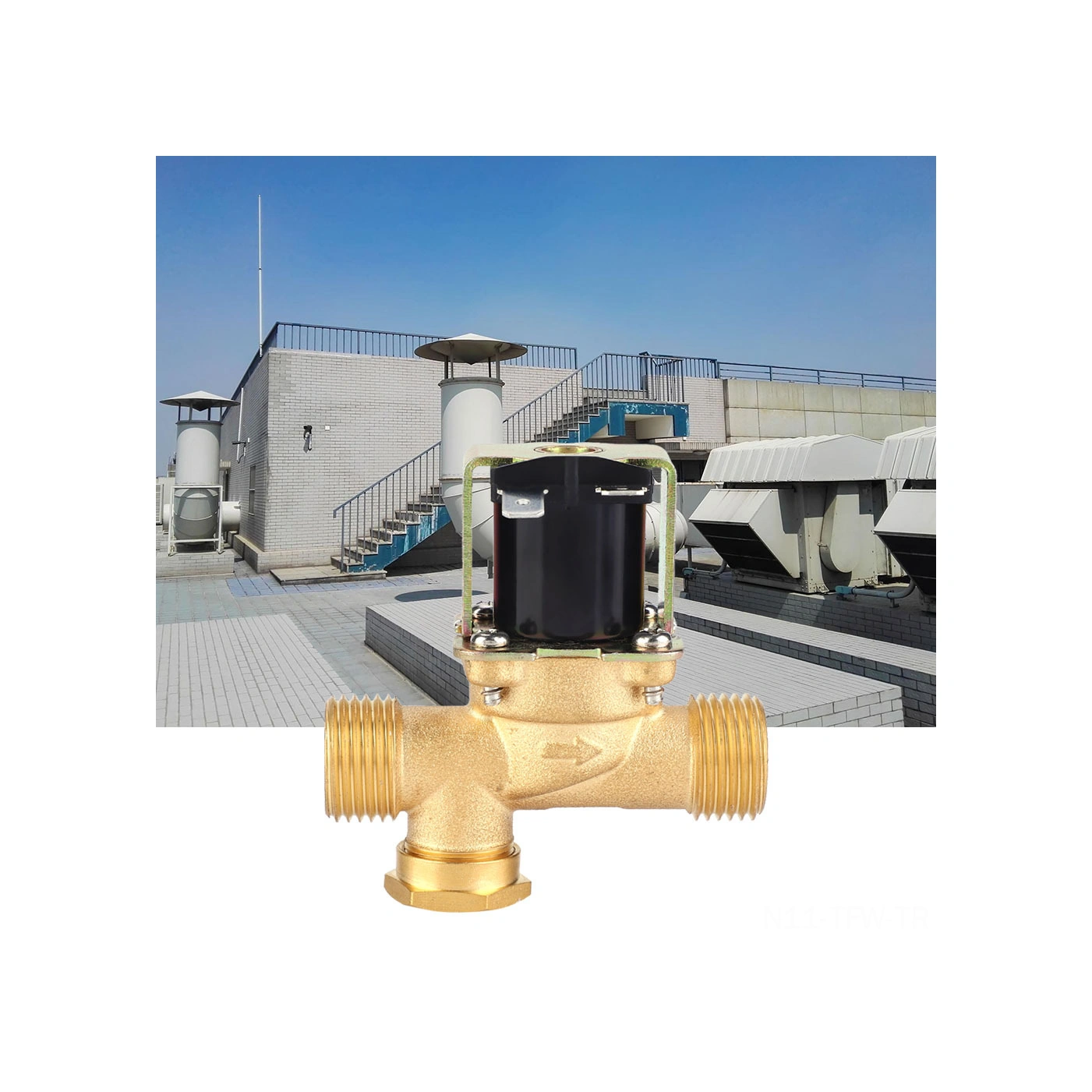 Tenfowee 12v Dc Bakır Elektromanyetik Valf - Güneş Enerjisi Sıcak Su Makinesi İçin Kapatılmış Su Girişi Valfi 1/2"