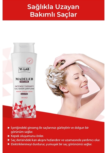 W-Lab Cosmetics Madeleb Intense Therapy Keratin Şampuan 300 ML