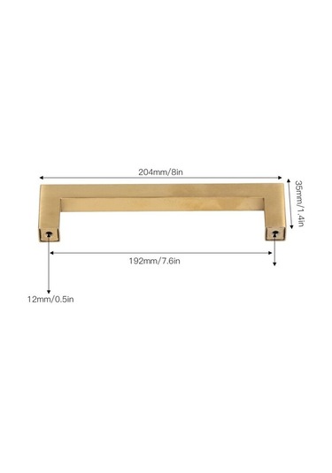 4 Adet. Altın Paslanmaz Çelik Mutfak Dolabı Kapı Kolu, Dolap Yedek Kulpları, 12x12x193mm..debuns