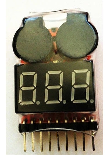 1-8s Cell Lipo Ölçer Buzzer Sesli Alarm 2in1test