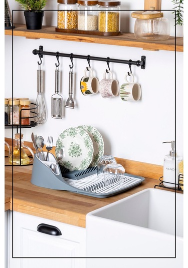 Ny Home Tezgah Üstü Bulaşık Kurutmalığı Gri