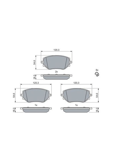 Dacia Sandero 1.0tce 90 2021-2025 Bosch Ön Balata Netpar26188