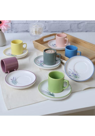 Keramika Elegant Blossoms Nordic Kahve Takımı 12 Parça 6 Kişilik 21788-93
