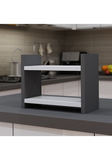 Bicabin Denis Pratik Tezgah Üstü Raf Duvar Kavanoz Bardak Rafı