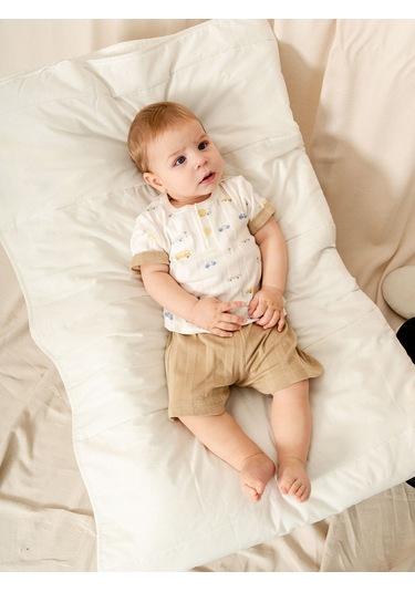 Kd53421 Jakarlı Örme 2'li Bebek Takımı 3-6 Ay / 6-9 Ay / 9-12 Ay / 18-24 Ay Kahverengi