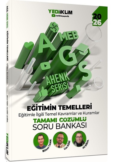 Yediiklim 2026 Meb Ags Ahenk Serisi Eğitimin Temelleri-eğitim Sisteminin Genel Yapısı-mevzuat Anayasa Tamamı Çözümlü Soru Bankası Seti 3 Kitap