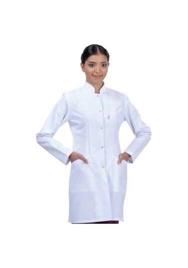 Lavinya Önlük Hakim Yaka Doktor Öğretmen Önlüğü Orta Boy Beyaz