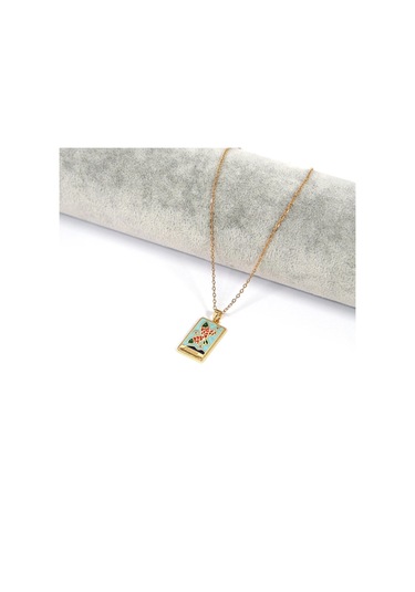 Çelik Kolye, Altın Kaplama Balık Burcu Kadın Kolye K-133 Altın