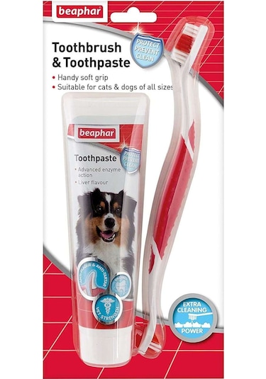 Beaphar Köpek Diş Fırçası ve Diş Macunu Seti 100 G
