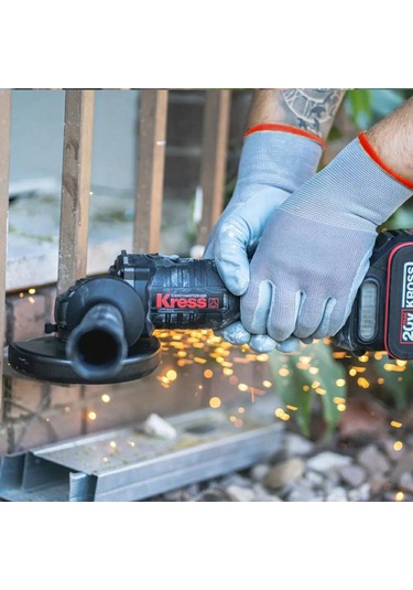 Kress KUH10.9 20V 125 MM Profesyonel Şarjlı Solo Avuç Taşlama Makinesi