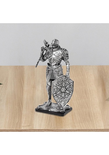Suntek Şövalye Heykeli Hediye Koleksiyon Heykelciği Gümüş