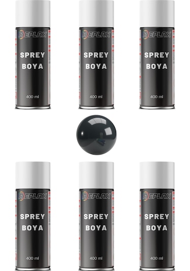 6 Adet Ral 7016 Mat Antrasit Gri Sprey Boya 400 Ml.