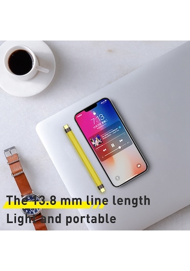 İos Uyumlu 15 Serisi 40gbps Type-c Kadın-erkek Pd 100w Hızlı Şarj Fpc Yumuşak Veri Kablosu, Kablo Uzunluğu: 13.8cm