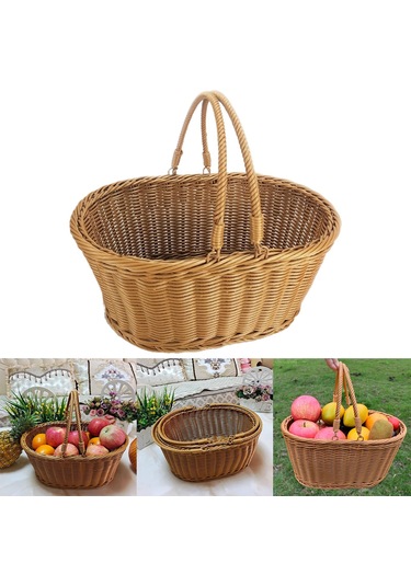 Homyl Oturma Odası Yürüyüşü Için El Dokuma Piknik Sepeti L