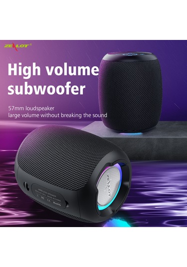 Teltree Zealot S53 Ipx6 Su Geçirmez Bluetooth Hoparlör, 10w Güçlü Subwoofer, 4400mah Pil, 10-12 Saat Çalma Süresi, Kırmızı