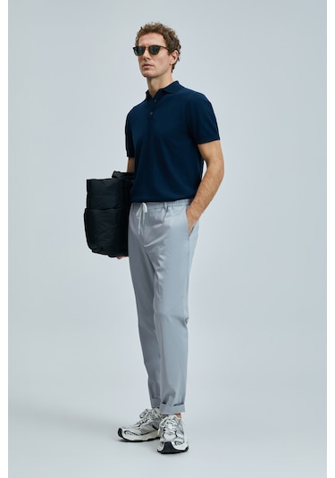 Lufian Glen Smart Erkek Chino Pantolon Slim Fit Gri Gri 111190336100150 Gri