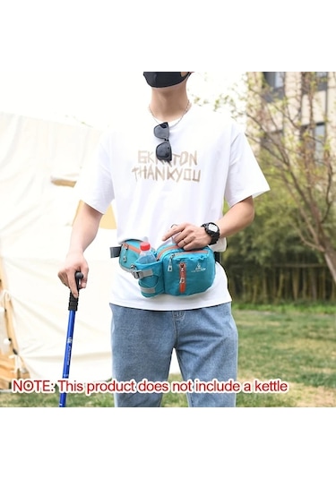 Dashanshop Yeşil Nylon Bel Çantası Koşu Bisiklet Outdoor Çok Cepli Matara Uyumlu Yeşil